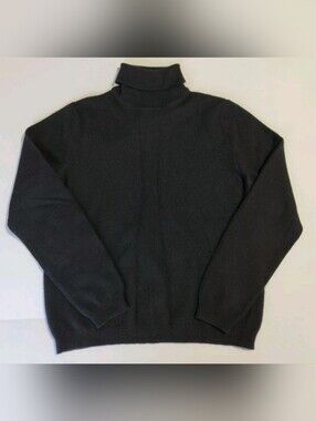 Croft & Barrow Women Black 100% Cashmere Long Sleeve Turtleneck Size M